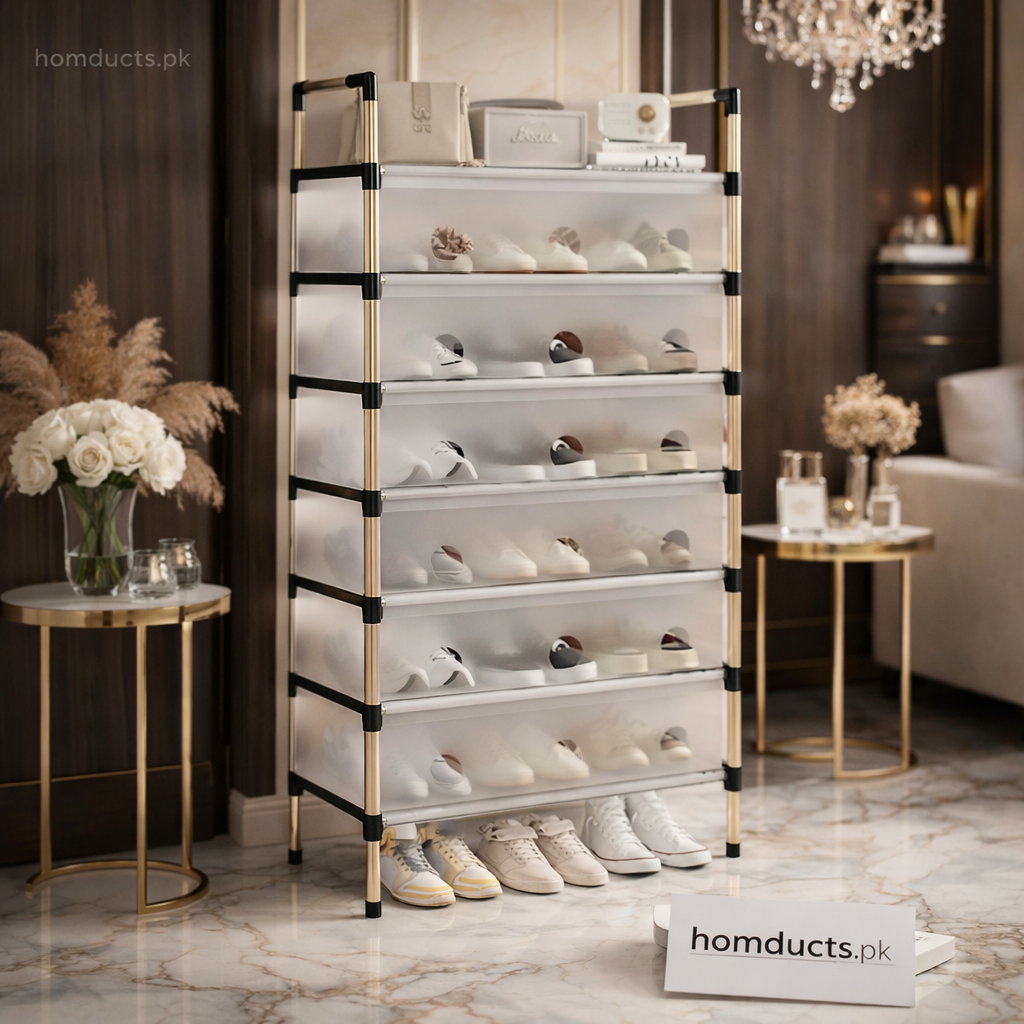 Multi-Layer Dustproof Storage Rack – Shoes, Clothes & Household Organizer