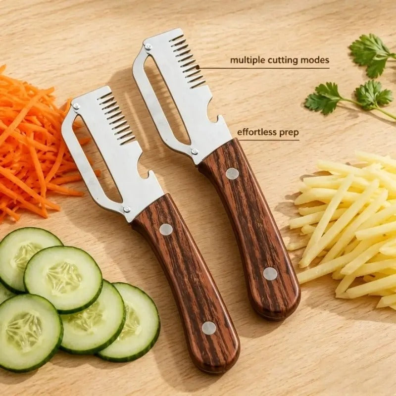 3 In 1 Peeler Knife Stainless Steel - Kitchen Tool Designed For Food Preparation And Daily Cooking Routine